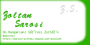 zoltan sarosi business card